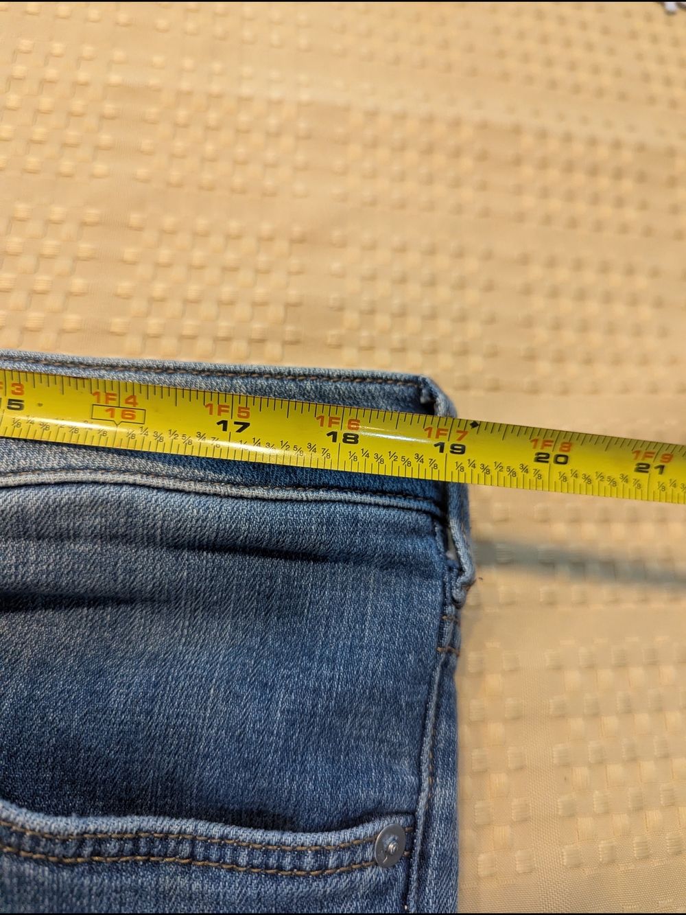 Pilcro and the Letterpress Blue Jeans with Floral Bootcut Hem - Picture 5 of 8
